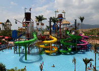 Spaß-Aqua-Spielplatz-/Vergnügungspark-Dia mit Spray-/Wasser-Vorhang