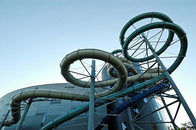Sicherheits-Fiberglas-Spiralen-Freizeitpark-Wasserrutsche für Unterhaltungs-Erfahrung