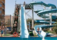 Geschwindigkeits-Wasserrutsche-Aqua-Wasser-Park-Swimmingpool-Handelsdia-Blau-Farbe im Freien