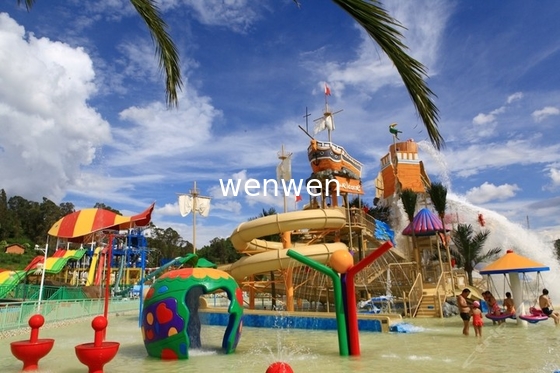 Außen-Wasserpark-Ausrüstung Wasserrutschen Glasfaser Kinder Poolrutsche